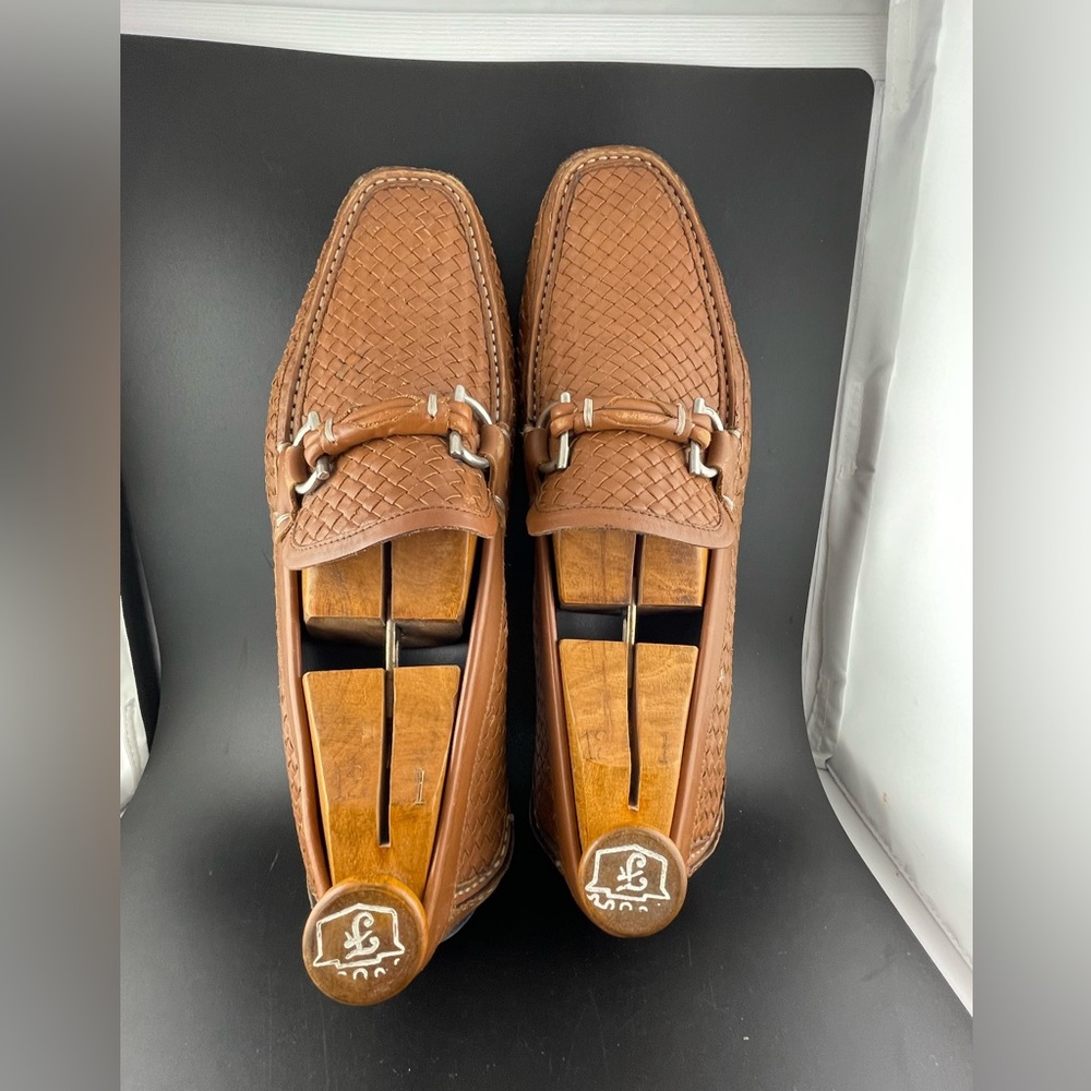 Salvatore Ferragamo 22339 Men's Parigi Loafers Shoes - Brown 12.